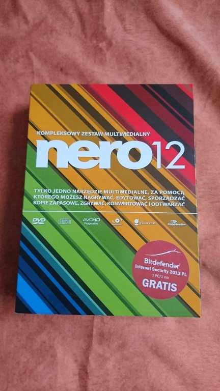 Nero 12 box gratis ok 160 czystych płyt dvd