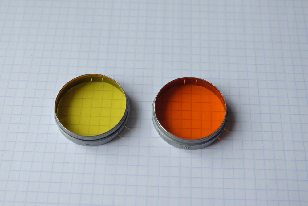 Filtry filtr 36mm żółty i pomarańczowy