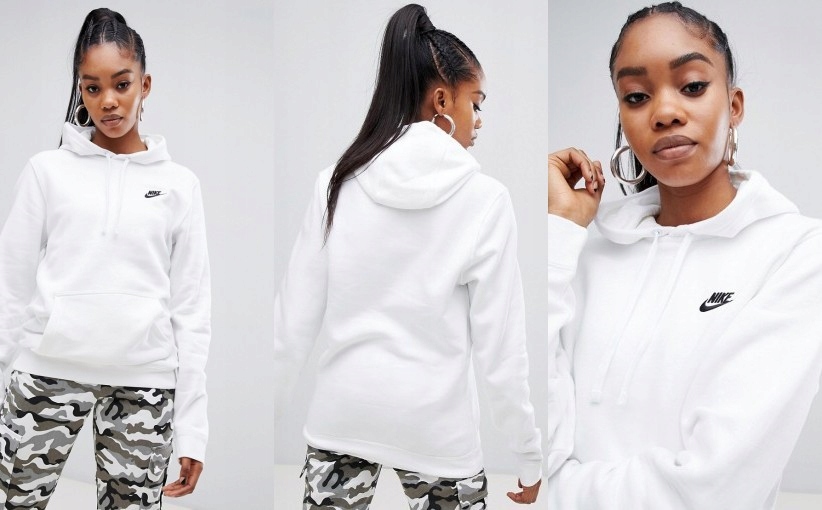 L2K202*NIKE BLUZA DAMSKA BIAŁA Z KAPTUREM M T00