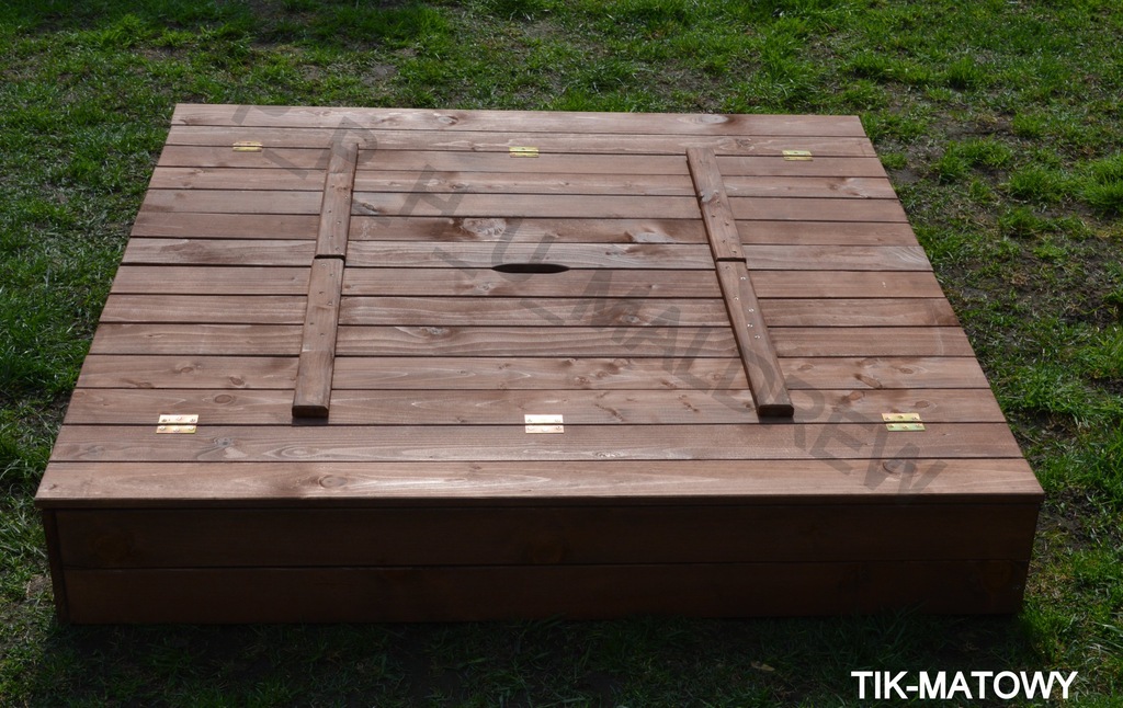 Piaskownica Ma Wymiary Zewnętrzne 4m Na 3m Wnętrze Piaskownicy PIASKOWNICA DREWNIANA ZAMYKANA Z ŁAWECZKĄ 126x126 - 7296965481
