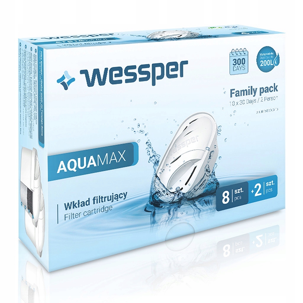 Filtr wody do dzbanka Wessper Aquamax 3.5L biały