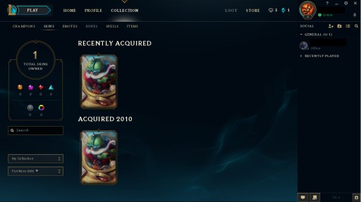 Konto w grze League of Legends ze skinem UFO CORKI