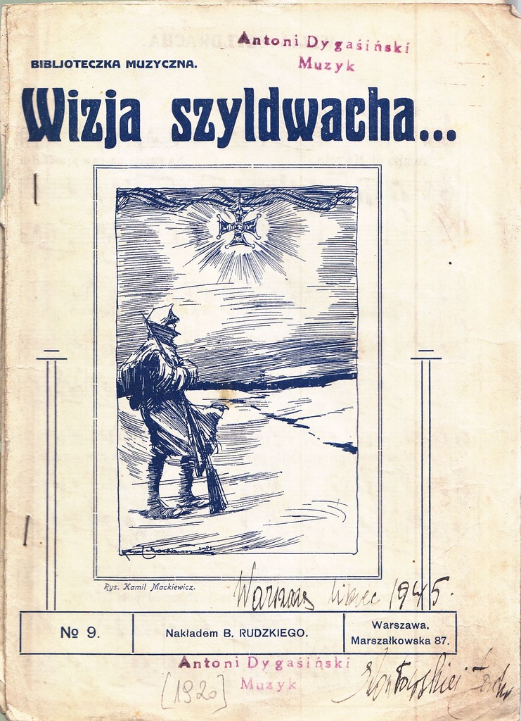 Wizja szyldwacha /Bajkowska Helmer 1920 nuty