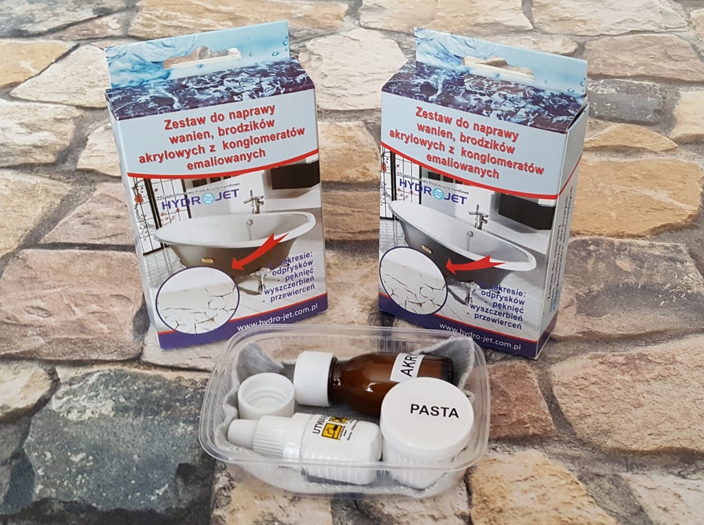 HYDROJET ZESTAW NAPRAWCZY WANIEN I BRODZIKÓW WRO 6889327146