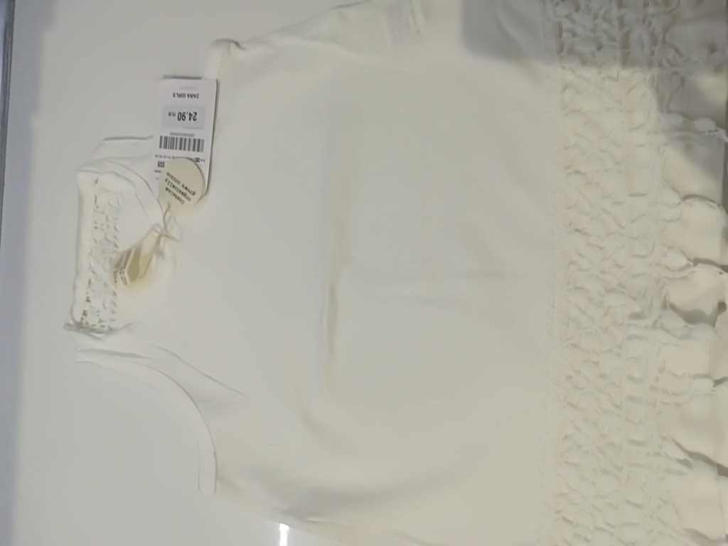 ZARA Tshirt biały z haftem, 110 nowy