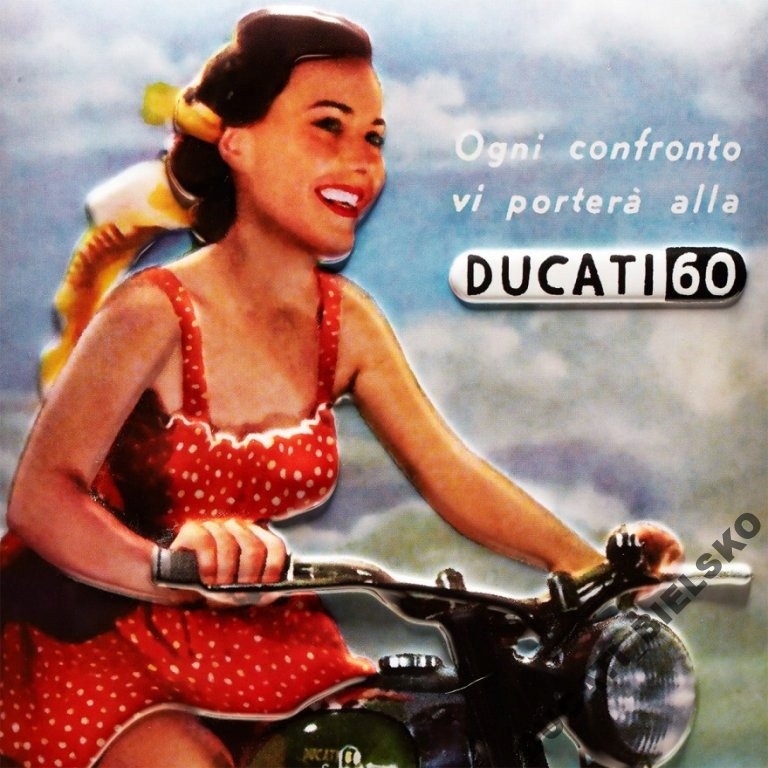 Metalowy szyld plakat blacha reklamowa DUCATI 60