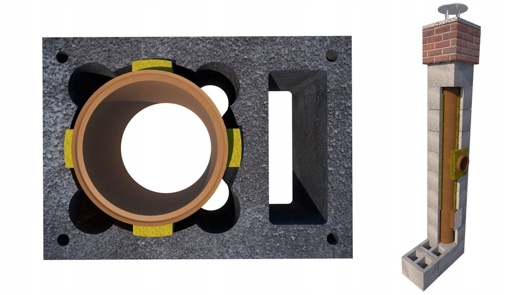 Komin 8 m systemowy fi 200 system kominowy