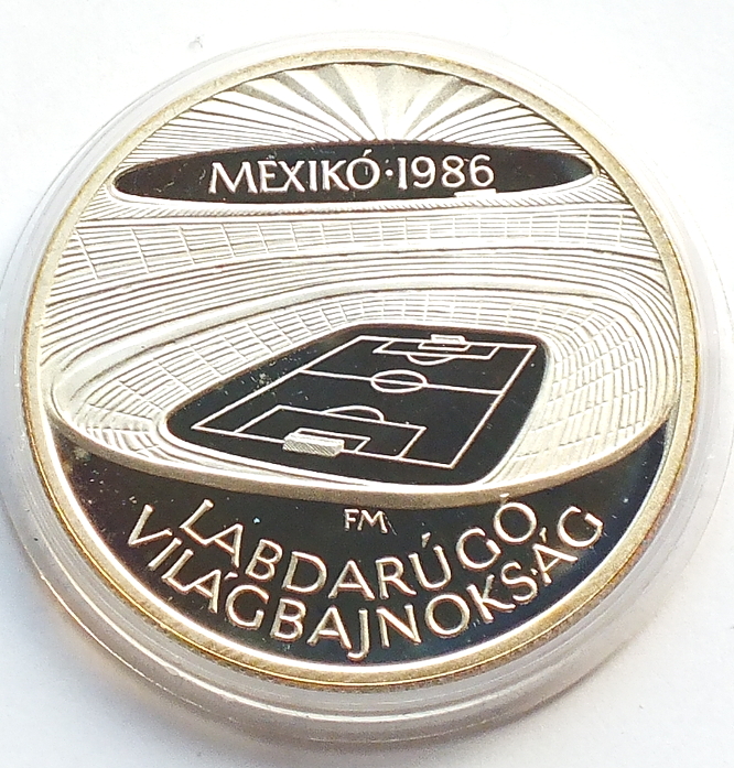 500 forint 1986 Mexico 1986 srebro stadion