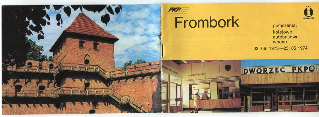 Frombork- Rozkład jazdy- PKS,PKP i wodne- 1974r