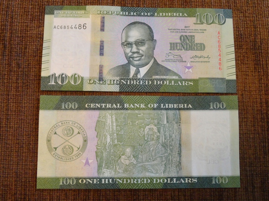354.LIBERIA 100 DOLARÓW UNC