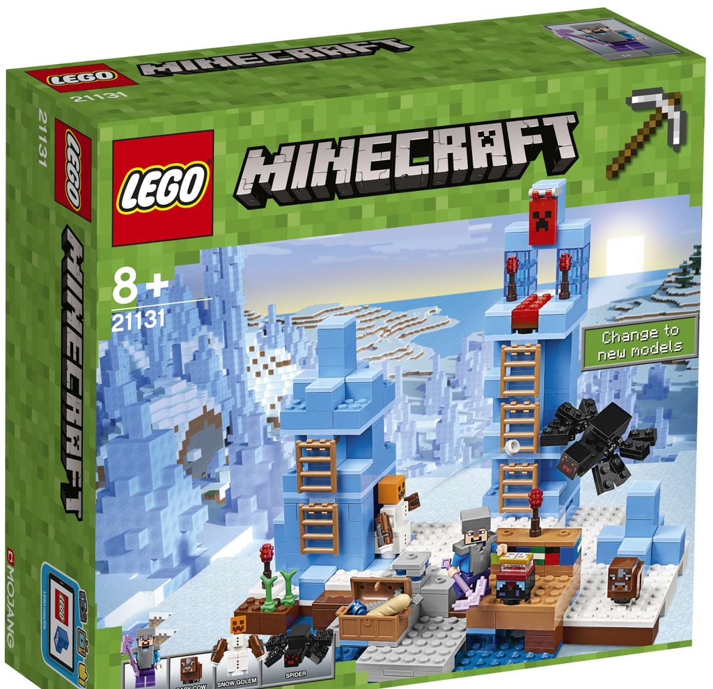 LEGO MINECRAFT 21131 LODOWE KOLCE STEVE MOBY ZOMBI