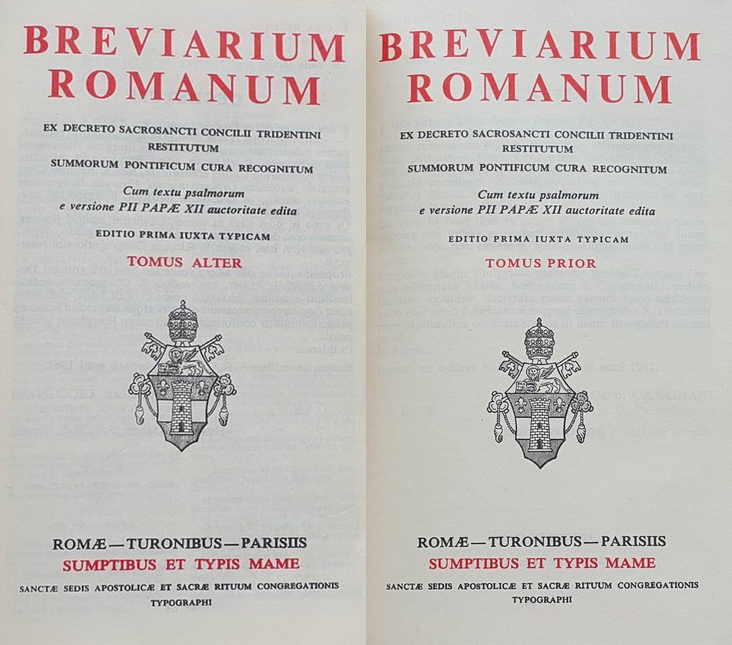 Breviarium Romanum I i II - wyd. 1962 - Brewiarz