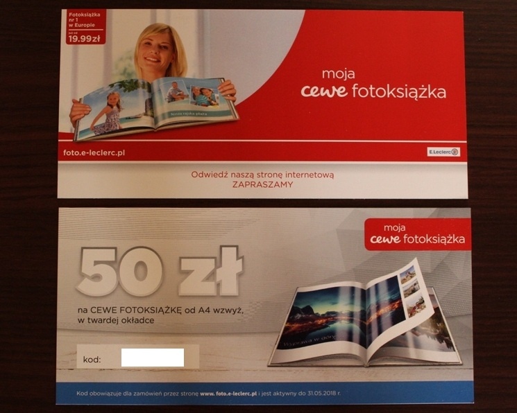 VOUCHER bon CEWE fotoksiążka o wartości 50 zł