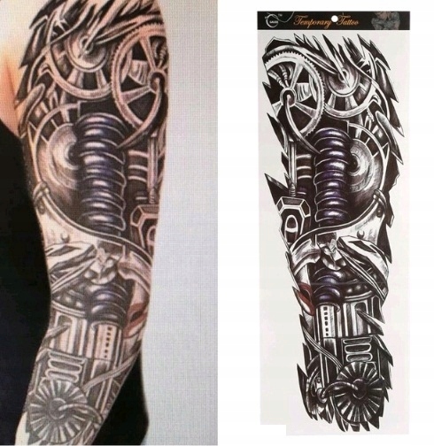 NAKLEJANY TATUAŻ KALKOMANIA TATTOO MECHANIZM