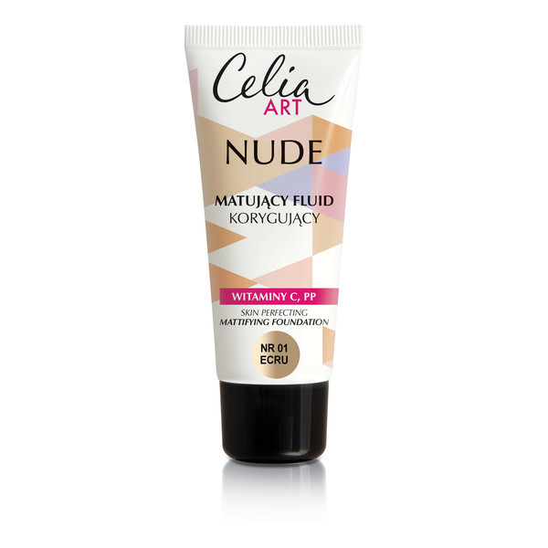 Celia Nude Matujący fluid korygujący 01 ECRU 30ml.