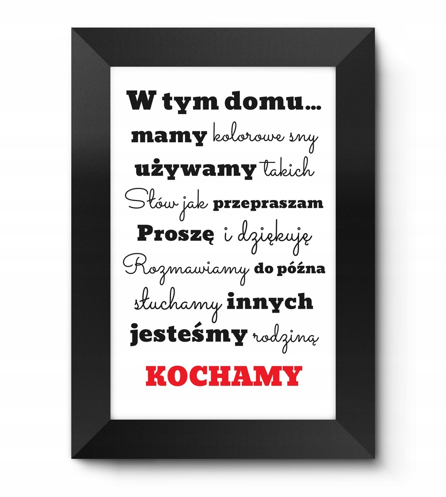 Napisy teksty obrazki dla domu w ramie na prezent