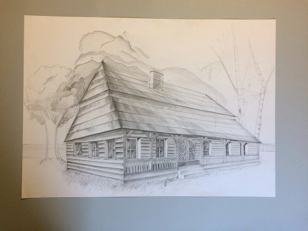 rysunek obraz plakat b2 50x70 grafika architektura