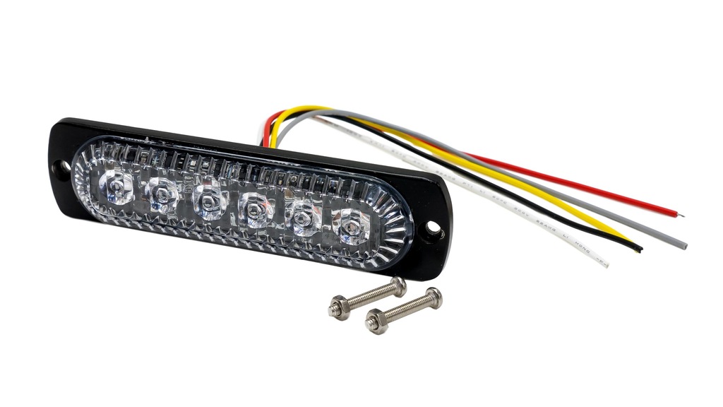 Mocne stroboskopy led niebiesko czerwone 6 Wat