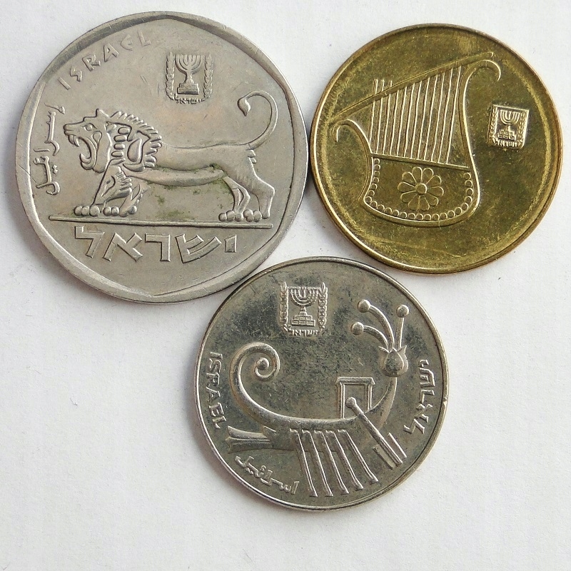 Izrael zestaw monet 1/2 , 5 , 10