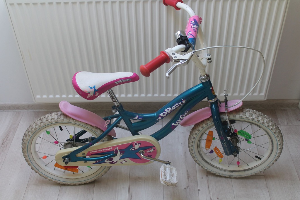 Rower KROSS PRETTY 16 + Kółka Boczne + Koszyk 7223749127 oficjalne archiwum Allegro