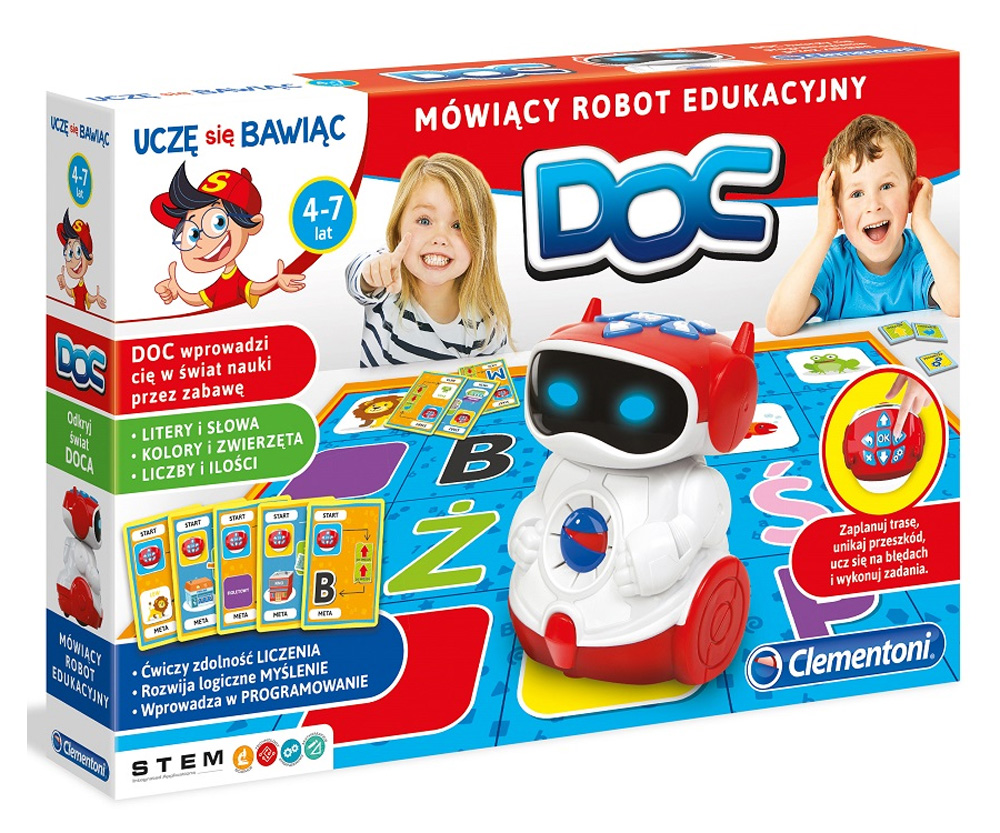Robot Edukacyjny Dla 5 Latka CLEMENTONI DOC MÓWIĄCY ROBOT EDUKACYJNY WERSJA PL - 6813678095