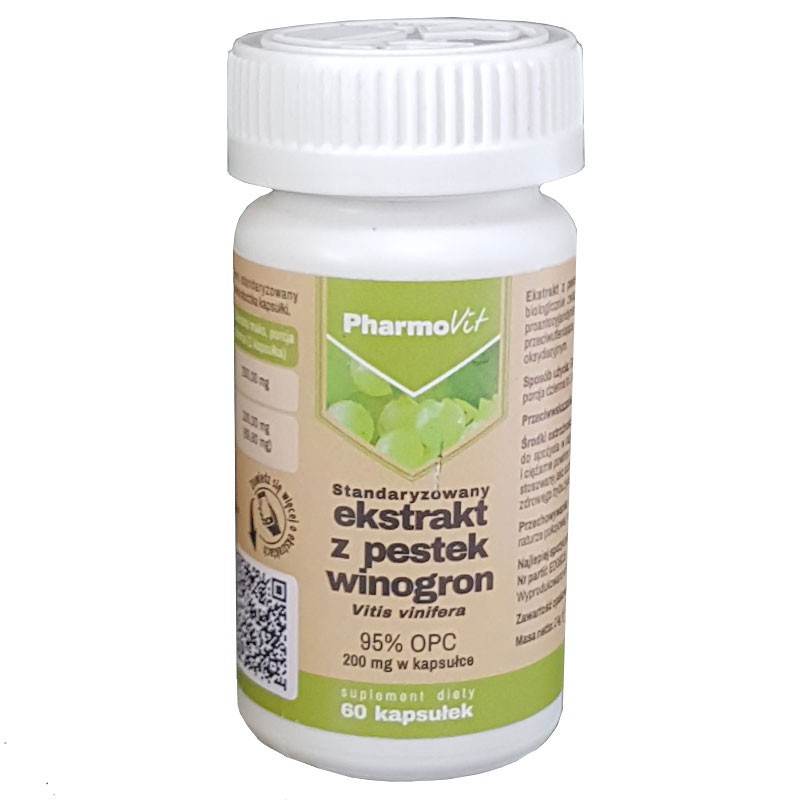 PHARMOVIT Ekstrakt Z Pestek Winogron 95% OPC 60cap