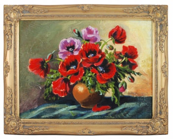 OBRAZ KWIATY -MAKI E. KRUEGER KOPIA OLEJ40x50 DUŻY