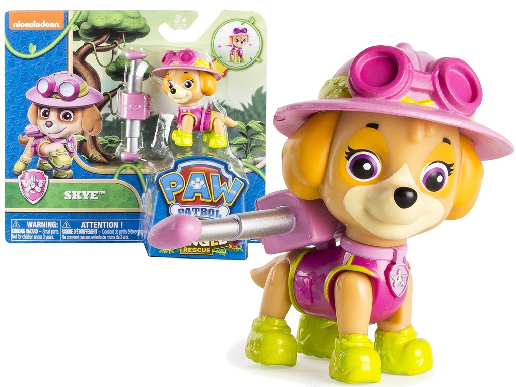 PSI PATROL PAW Jungle Figurka Akcji SKYE akcesoria