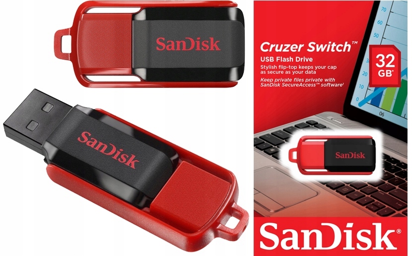 PEN DRIVE SANDISK CRUZER SWITCH 32GB USB 2.0