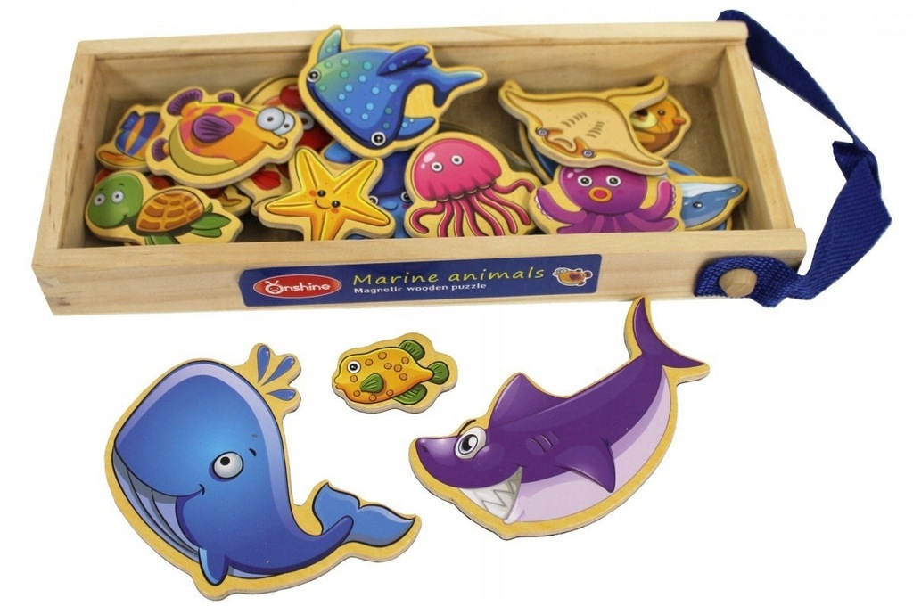 MAGNESY NA LODÓWKĘ Morskie dla Dzieci - Drewniane! - 7565869046