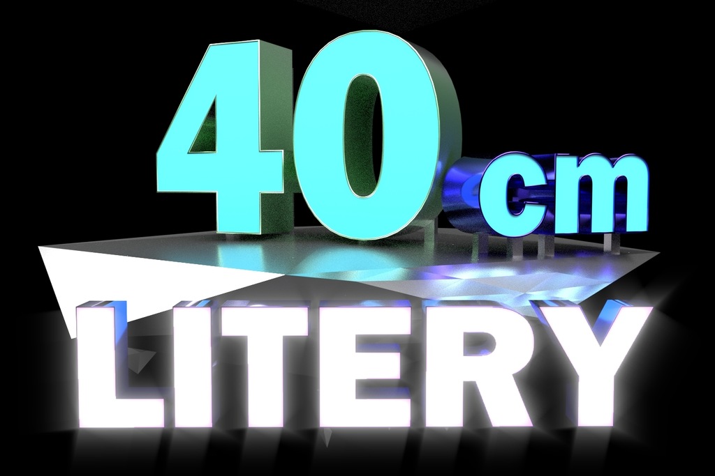 40 cm Litera 3D Economy podświetlana LED (głębokoś