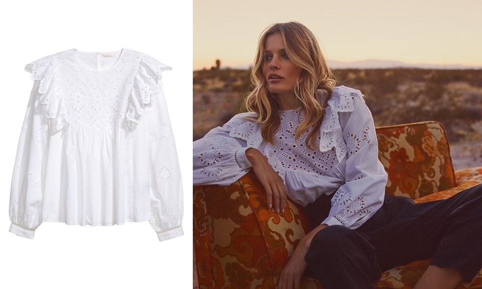 H&M BLUZKA KOSZULA HAFT ANGIELSKI 36 nowa kole