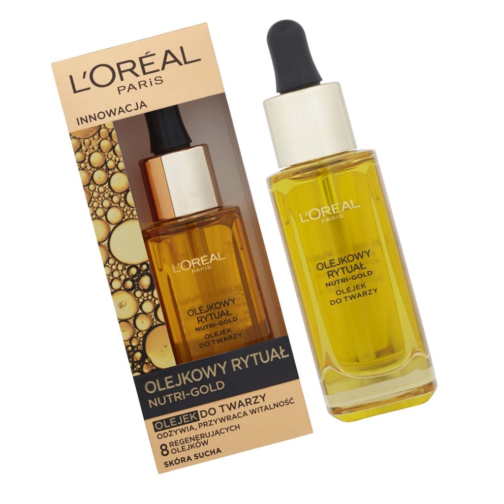 LOREAL NUTRI GOLD RYTUAŁ OLEJEK DO CERY SUCHEJ
