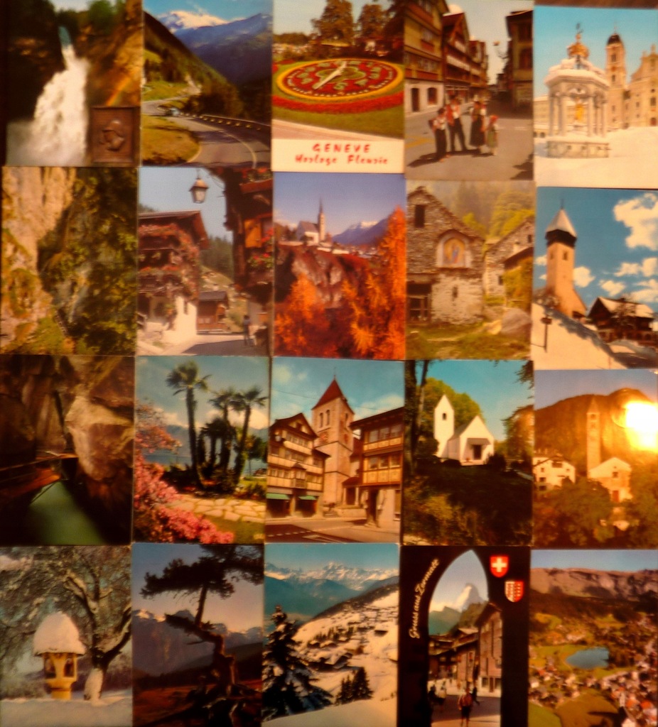 Szwajcaria - 50 widokówek - pocztówki zestaw 1