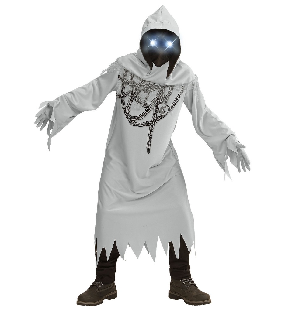 STRÓJ DUCHA DUCH ŚWIECĄCE OCZY HALLOWEEN 140 CM