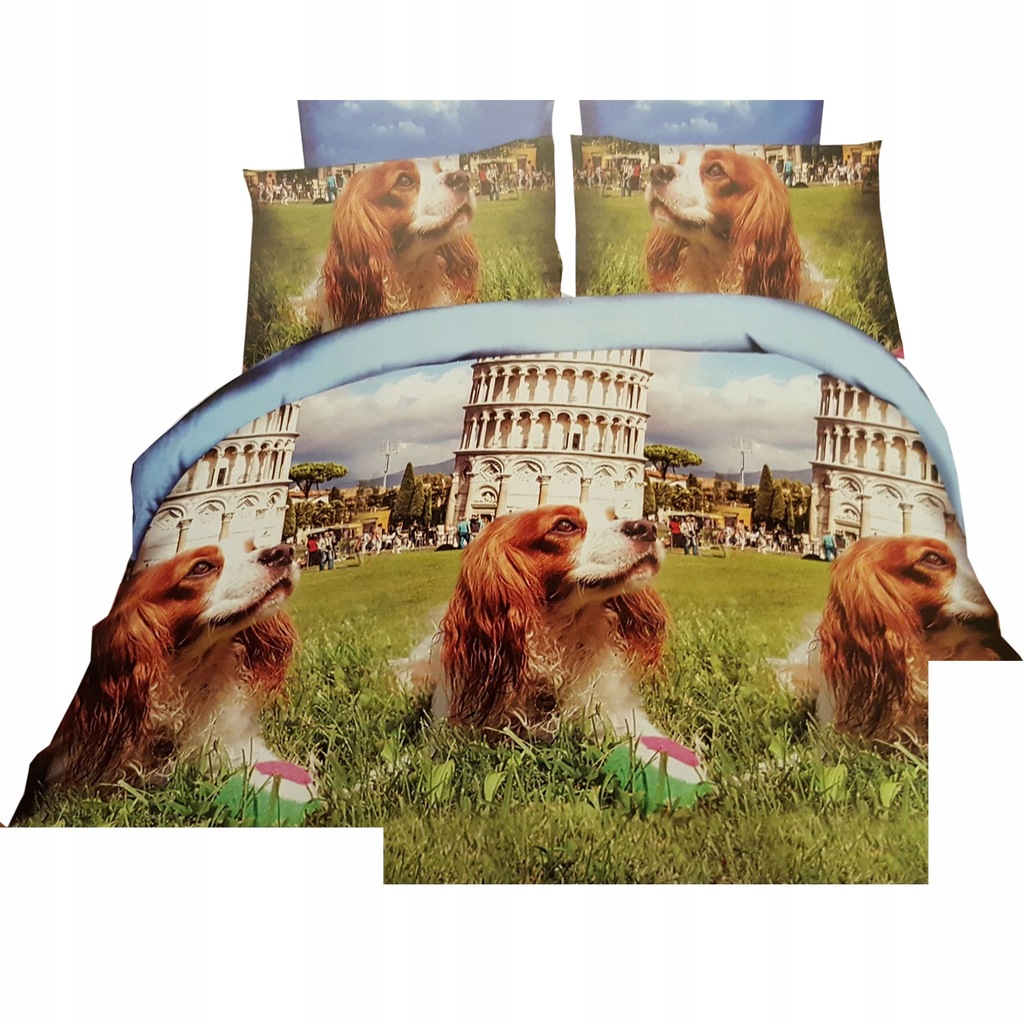 POŚCIEL 3D W PUDEŁKU PIES COCKER SPANIEL 160x200