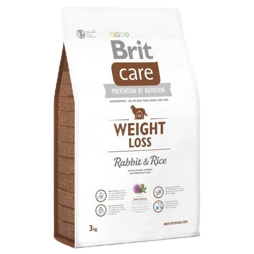 BRIT CARE Weight Loss Rabbit Królik i Ryż 3kg PROM