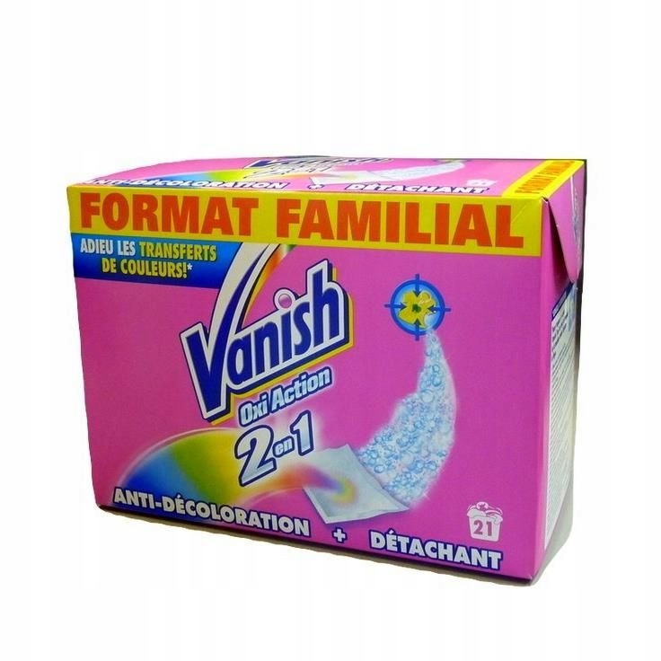 Vanish 2w1 saszetki wyłapujce - odplamiające 21szt