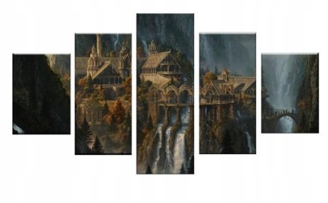Tryptyk HOBBIT WŁADCA PIERŚCIENI OBRAZ