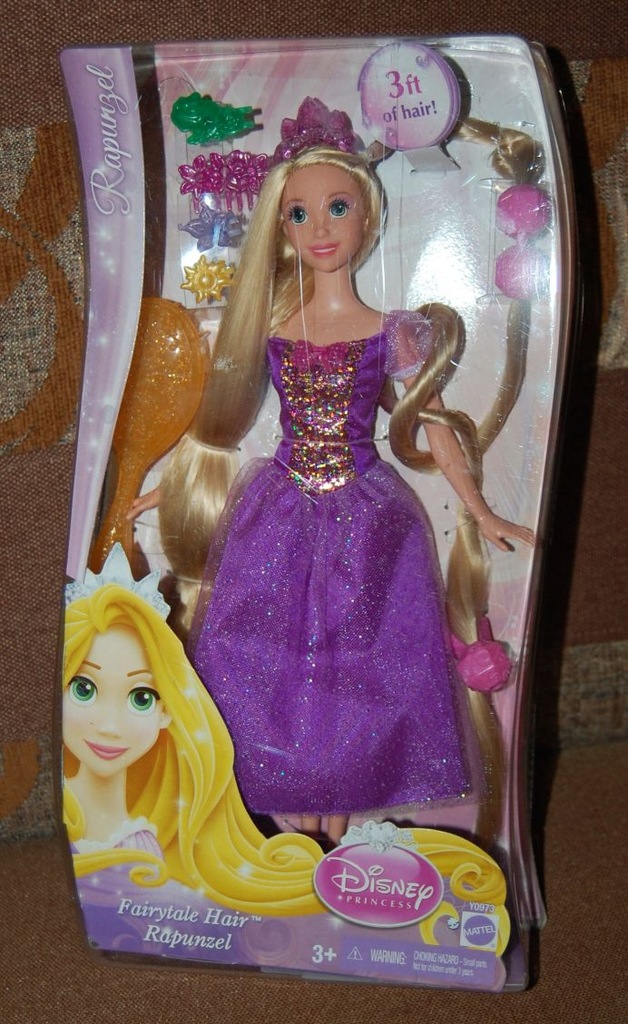 Lalka Barbie Disney Roszpunka najdłuższe włosy