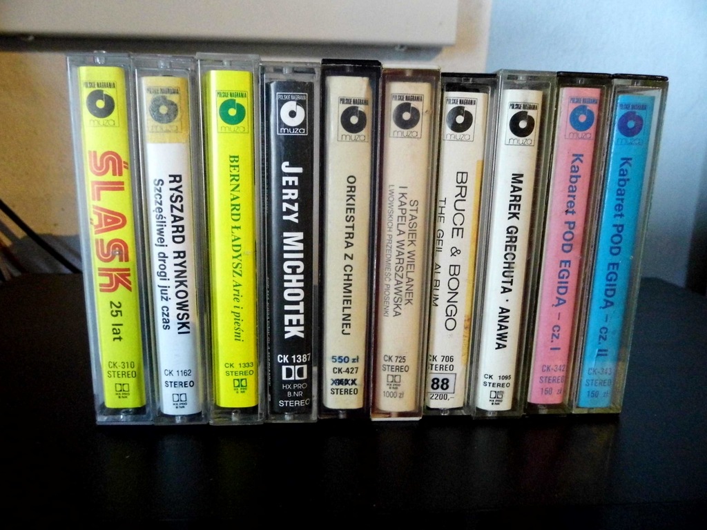 KASETY AUDIO POLSKIE NAGRANIA MUZA KOMPLET 10 SZT.