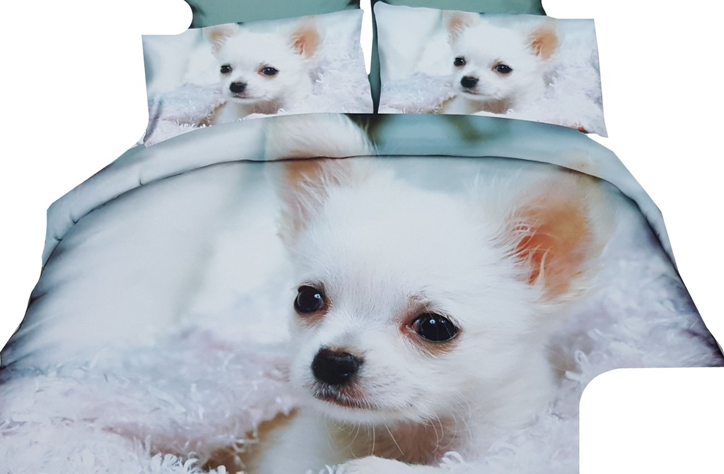 POŚCIEL 3D PIESEK SZCZENIAK CHIHUAHUA 140x200 4CZ