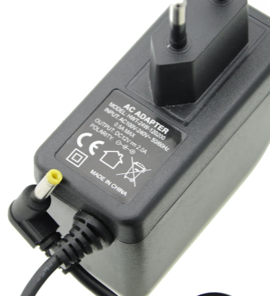 zasilacz 12V 2A 2000mA 24W wtyk 3.5mm 3.5/1.5mm !!