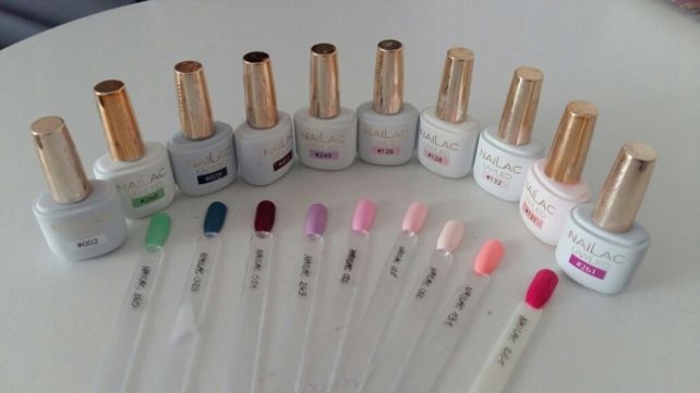 lakiery hybrydowe Nailac zestaw 10 sztuk