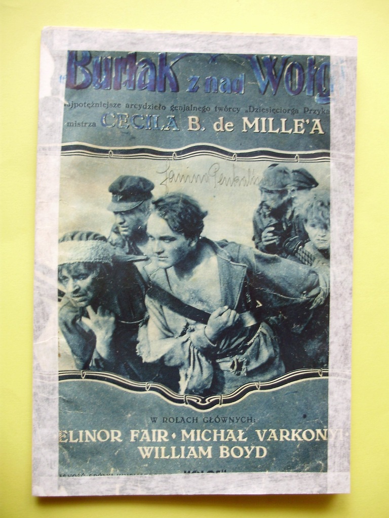 Stary folder do filmu "Burłak z nad Wołgi