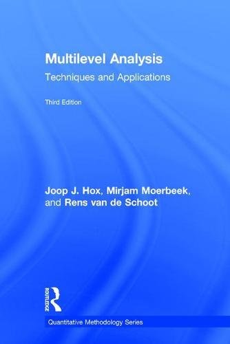 Joop J. Hox Multilevel Analysis Techniques and App