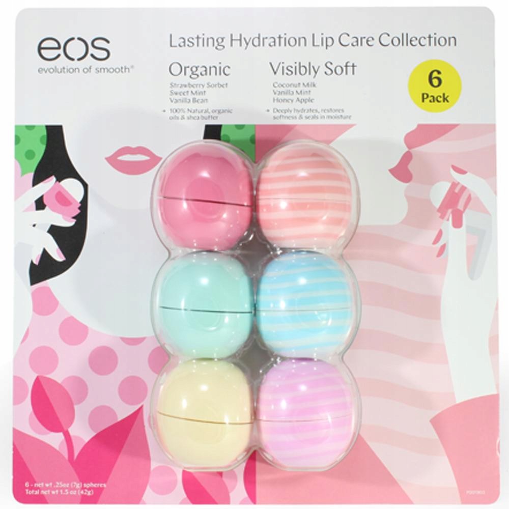 Eos Balsam Do Ust 6 Pack 6 Balsamow Nowosc Hit 7057111719 Oficjalne Archiwum Allegro