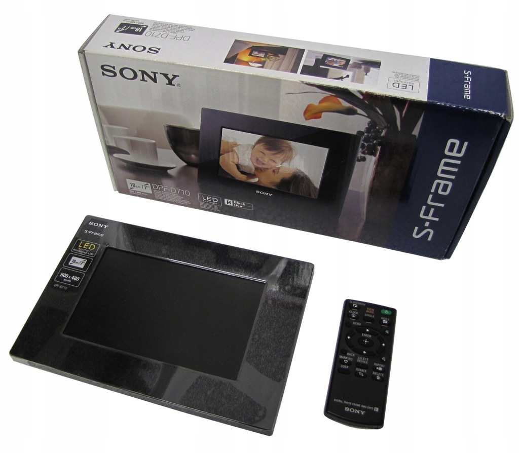 Ramka cyfrowa LED do zdjęć Sony DPF-D710 pilot SD