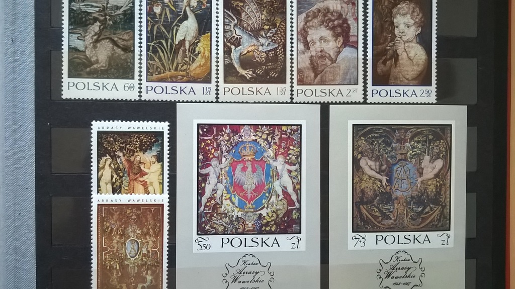POLSKA 1970r Fi**1894-1900+blok38,39 czyste ARRASY