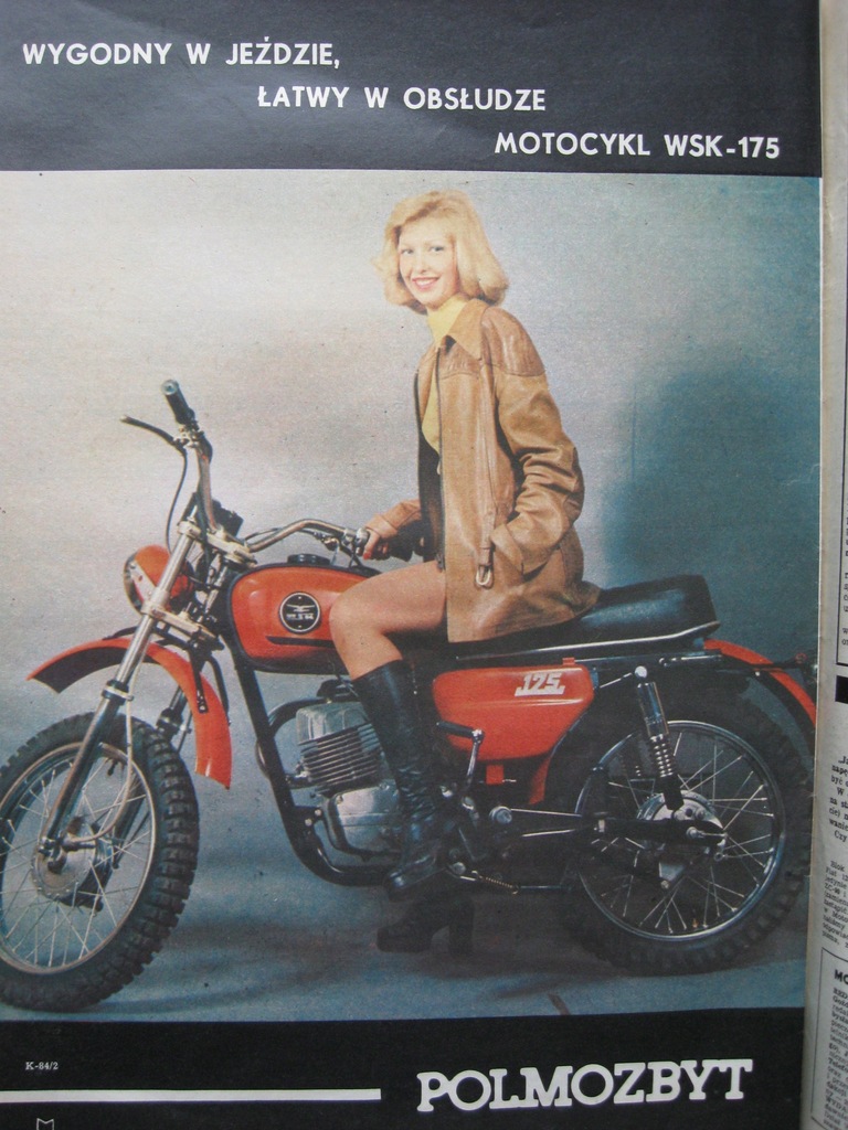 MOTOR Motocykl WSK-175 Reklama 1976